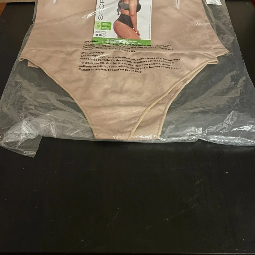 2 pack x 2 (4) Secret Seamless Extra Large Size thong briefs Nude - Picture 2 of 6